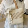 Summer seaside leisure vacation large-capacity bag women 2025 fashion straw tote bag simple portable shoulder bag