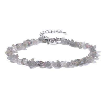 Pulsera de Piedra Triturada Retro Multicolor Cartulina Cierre de Pinza de Langosta Joyería Hecha a Mano