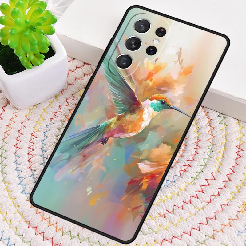 Lovely Birds Hummingbird soft Silicone Phone Case For Samsung Galaxy note 10 pro S26 S25 S24 S23 S22 S21 Plus Ultra Capa Cover