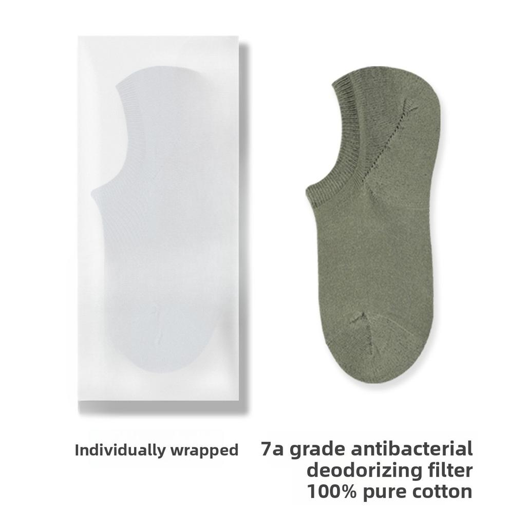 Male Summer Thin Cotton 7A Antibacterial Deodorizing Sweat Absorbing Socks
