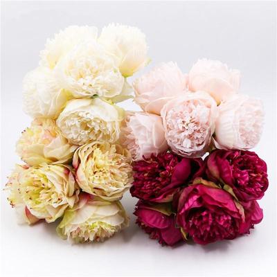 5 Köpfe Künstliche Pfingstrose Seidenblumen Seidenblumen Künstlicher Pfingstrosenstrauß für Brauthochzeit Blumendekoration für Zuhause