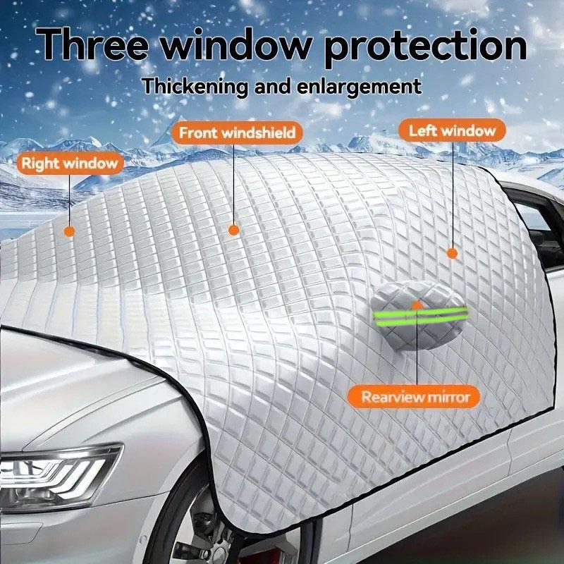 Car Windshield Snow Cover Four Seasons Universal Front Windshield Snow Cover Frost Windshield Windows Thickened Sunshade Cover