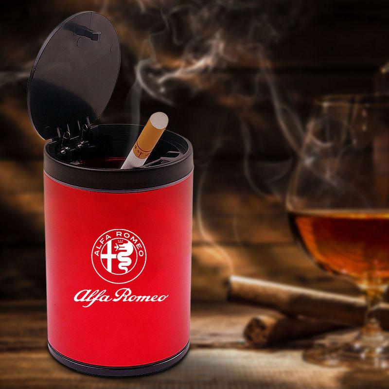 Car Cigarette Ashtray With Lid Portable Vehicle Ashtray Holder For Alfa Romeo giulia stelvio giulietta 159 147 156 Accessories