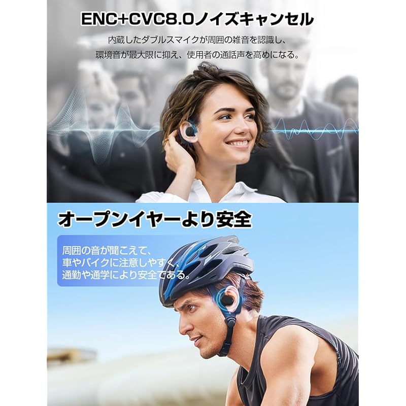 [Industry's first model OWS air conduction earphones Wireless earphones that don't block your ears Bluetooth5.3 ear hook type earphones wireless open