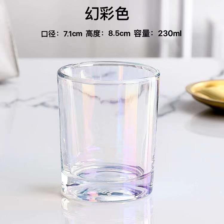 Glass Whiskey Cup Transparent Water Tumbler for Tea Coffee Juice Bar Drinkware Gift