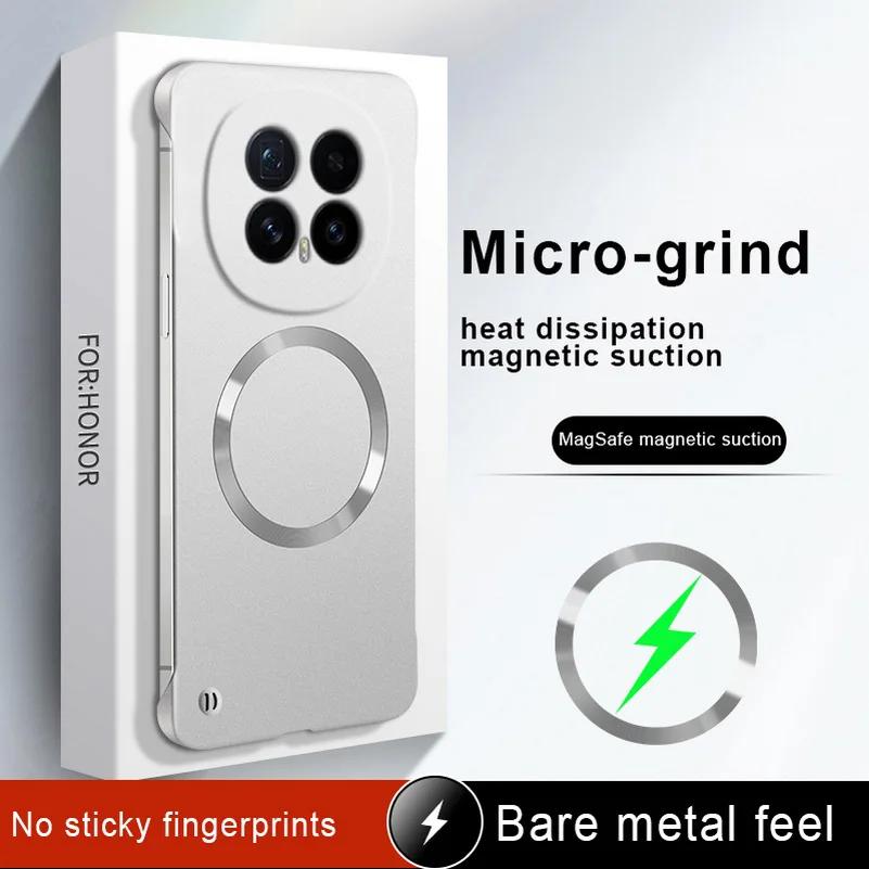 Ultra Slim Minimalist Magnetic PC Frameless Case For Honor Magic 8 7 Pro 6 5 Lite X9D 300 200 Ultra Thin Anti-drop Protect Cover