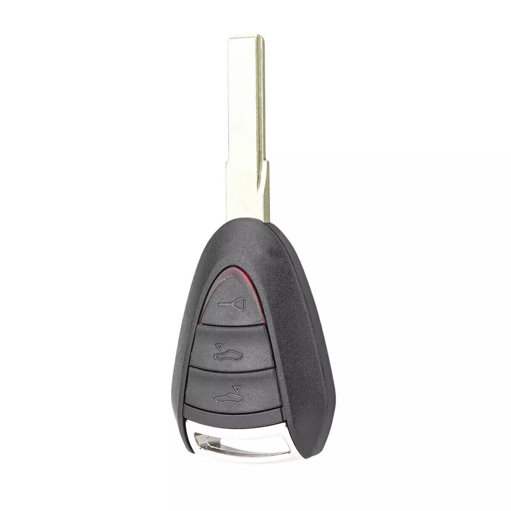 2/3 Buttons Remote Key Fob Shell w/Rubber Mat for Porsche 911 (997) 2005-2012