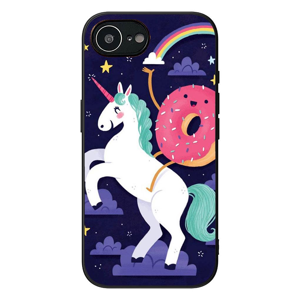 Phone Cover for Apple iPhone 13 12 Mini XS 11 Pro Max 7 8 Plus XR SE 2022 2020 SE3 Case Rainbow Unicorn Anime Cartoon Horse