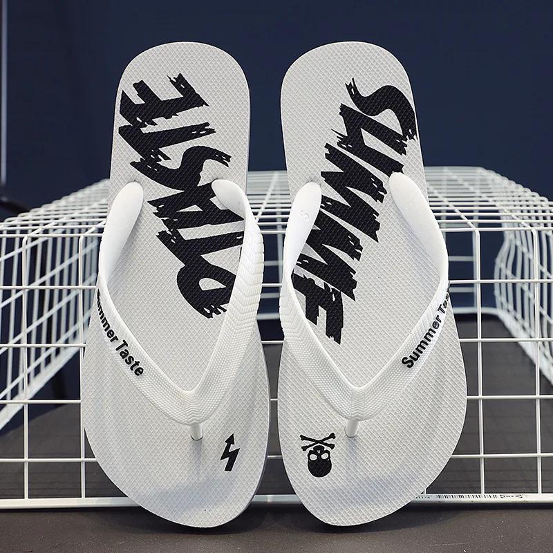 Flip-flops Men's Summer New Soft Sole Non-slip Flip-flops Youth Leisure Beach Sandals Sandalias De Fiesta Elegantes