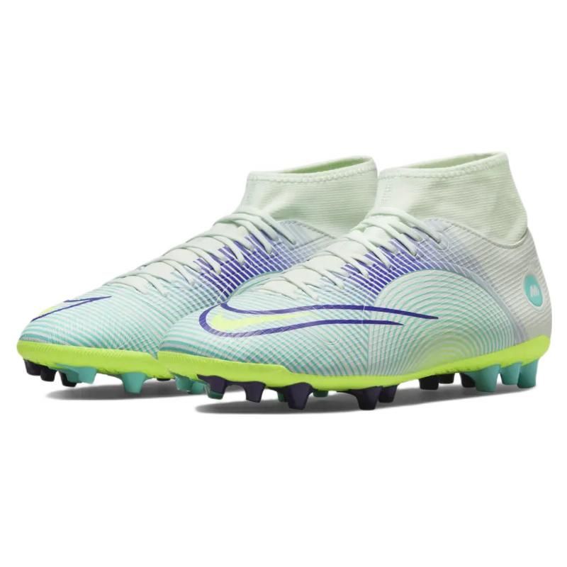 Nike Mercurial Superfly 8 Academy MDS AG Soccer Shoes Men Soccer Shoes Yellow Purple Green DN3780-375