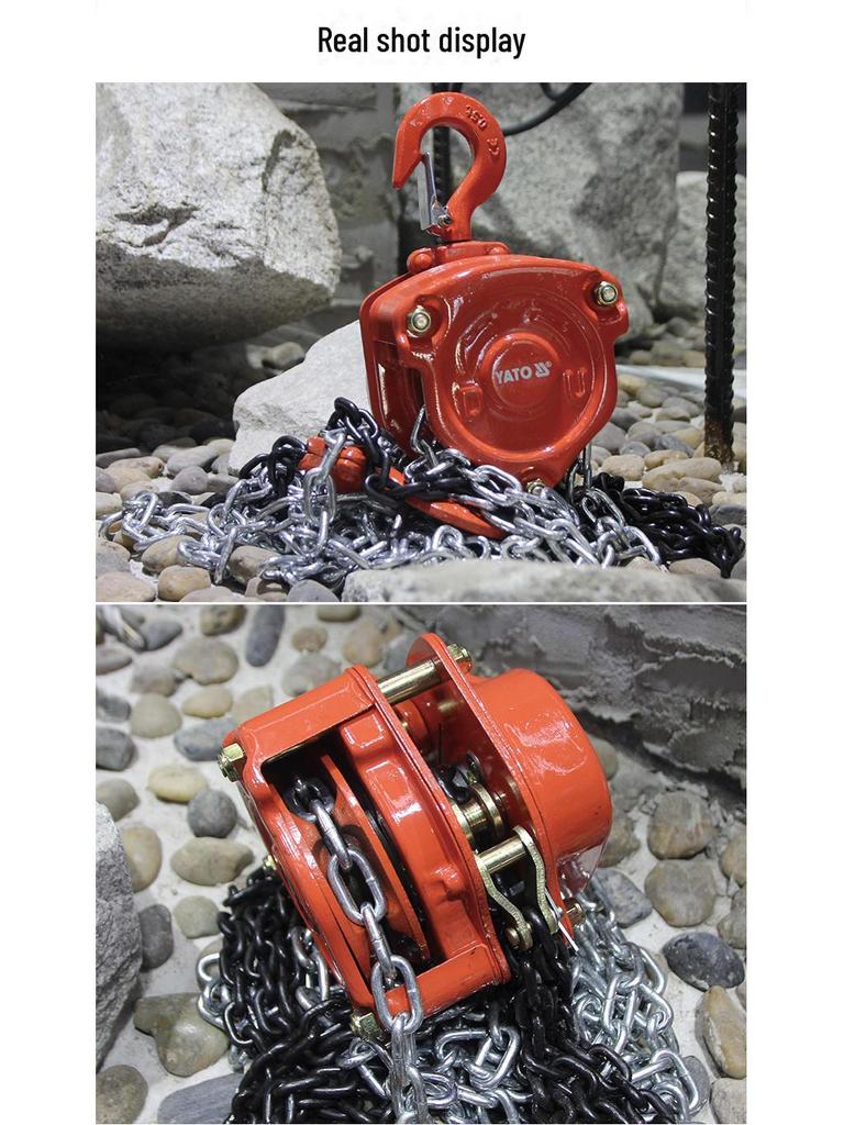 Yiertuo Manual Chain Lever Hoist, 1.5-9 Ton Capacity, 3-9 Meter Lift