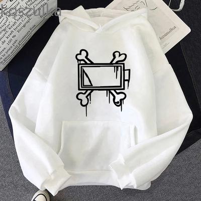 FELPA CON CAPPUCCIO MURDER DRONES Harajuku da Donna in Pile Stampata a Maniche Lunghe Casual Primavera Autunno Felpa Abbigliamento Streetwear