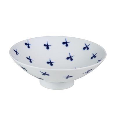 Hakusan Porzellan Flache Teeschale Blau Entworfen von Masahiro Mori Hasami Ware Hergestellt in Japan (ca.) 15×5,3cm ST-16