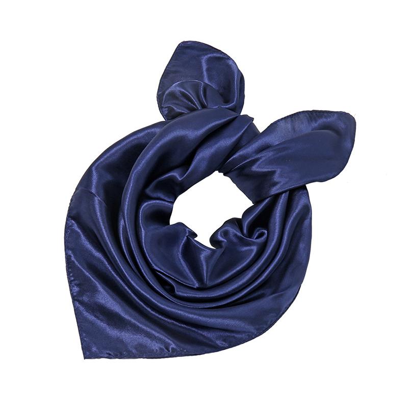 Square Scarf For Women Girls Candy Color Neckerchief Silk Feeling Stain Shiny Headband Silk Hair Wraps Bag Accessories Gifts