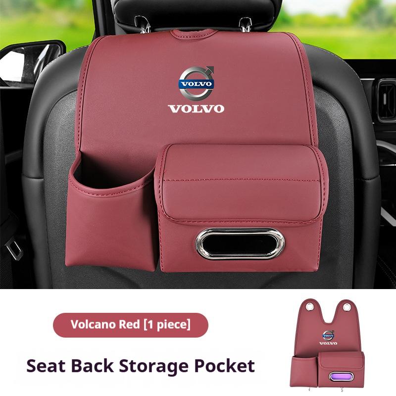 

1 piece Volvo XC90 XC60 V50 S60 V70 V60 V40 S90 olestar AWD XC40 S80 Dedicated Seat Back Storage, Car Tissue Box with Cup Holder красный