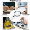 30X Magnifier Handheld LED Glasses with Illumination Microscope Magnifying Glass Lens Reading Jewelry Glass Repair Tool