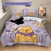 3pcs Winnie the Pooh Floral Bedding Set, Including 1 Quilt Cover and 2 Pillow Shams, Without Filling, Soft and Comfortable Home Bedroom S099