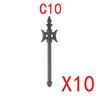MOC Building Blocks Weapon Toy Accessories Medieval Soldier Knight Figure Ten Spear Crossbow Axe Sword Mini Brick Gift S001 DIY