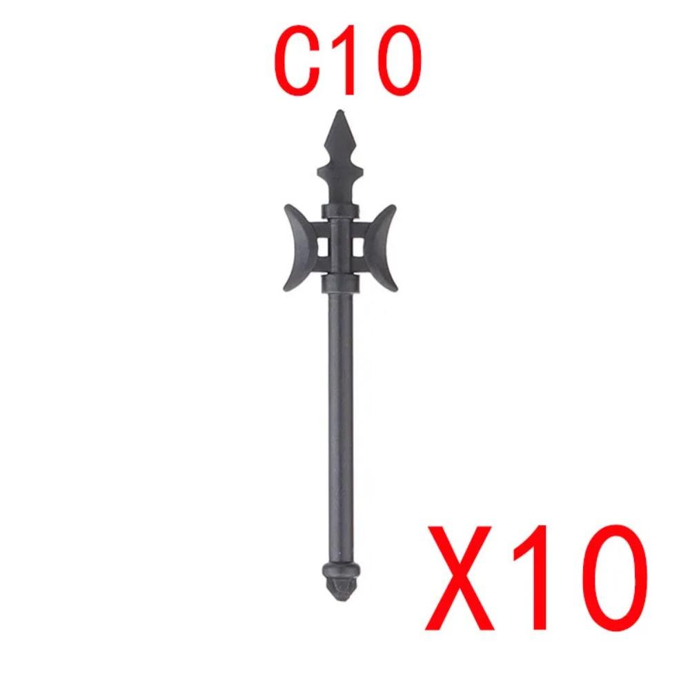 MOC Building Blocks Weapon Toy Accessories Medieval Soldier Knight Figure Ten Spear Crossbow Axe Sword Mini Brick Gift S001 DIY