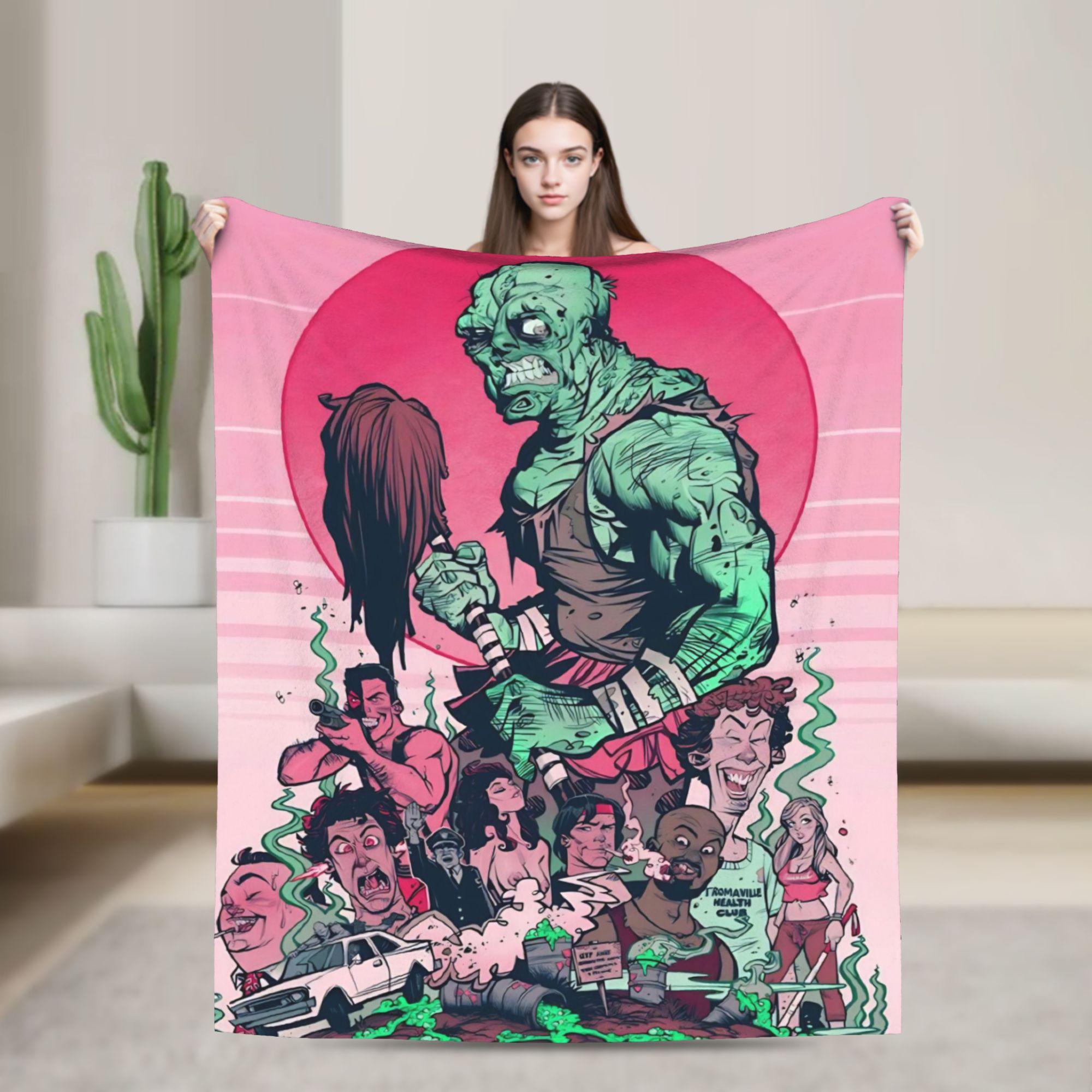 

Toxic Avenger Blanket Quality Super Soft Throw Blanket Spring Girls Boys Home Decor Aesthetic Bedspread 75x90cm