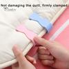 Sheet Buckles 6 Pcs Quilt Fixing Clips Inverted Tooth Design Reusable Elastic Kitchen Needleless Fastener Towel Prevent Falling Buckle Clamps