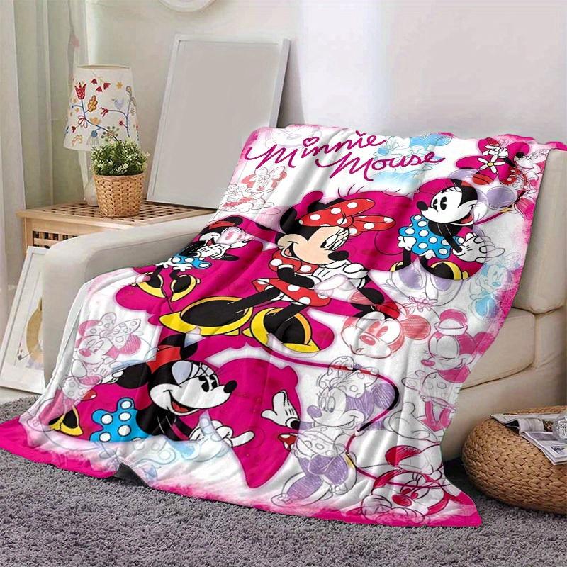 1pc, Minnie Mouse Home Decor Flannel Blanket: A Perfect Gift for Bedroom, Living Room, Travel, Camping, Car