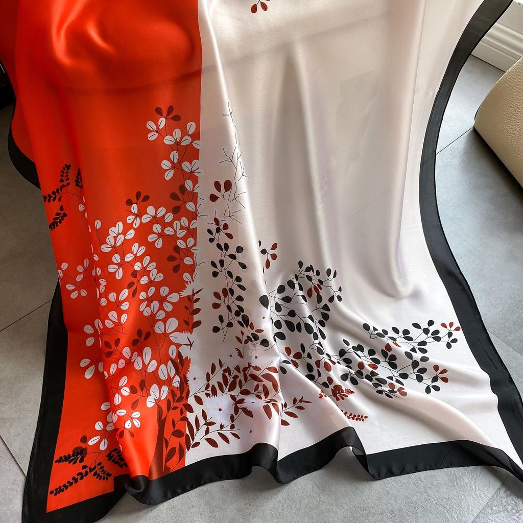 Eșarfe de mătase de înaltă calitate, de lux, bentiță, eșarfe pentru gât, pentru femei, eșarfă de mătase cu lanț, șal decorativ pentru femei