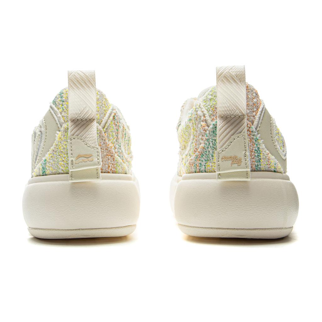 LiNing Puff Platform Coverage Anti-Slip And Wear-Resistant Low-Top Skateboard Shoes Women's Yellow Rice AZGV044-4