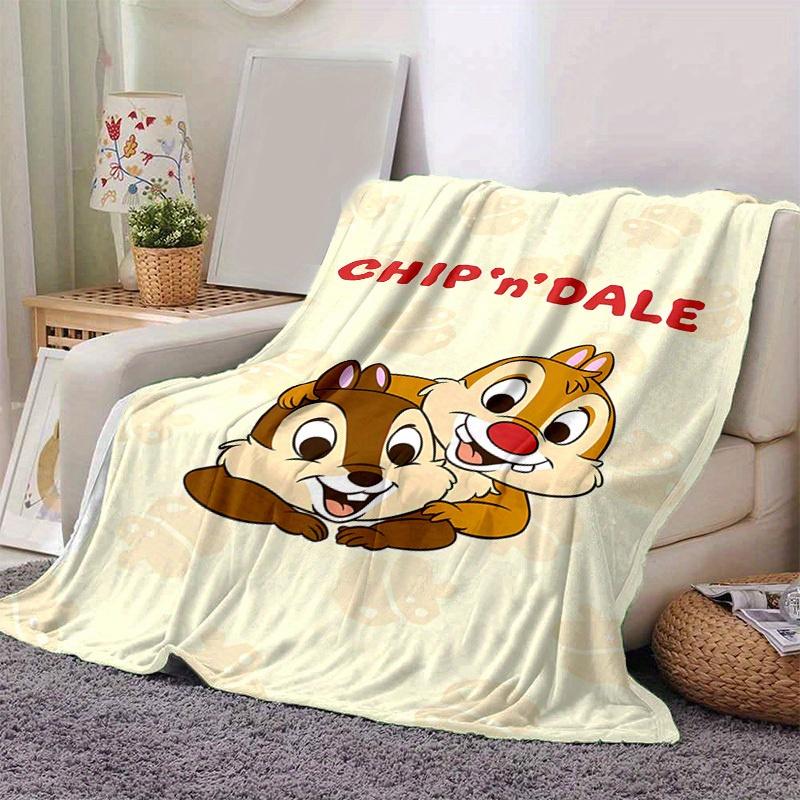 

1pc. Cartoon Chip n Dale Throw Blanket, Seasonal, Home Decorative, Soft Plush Blanket for Couch, Bed, or Car Seat Cover, Perfect Gift for 100x150cm