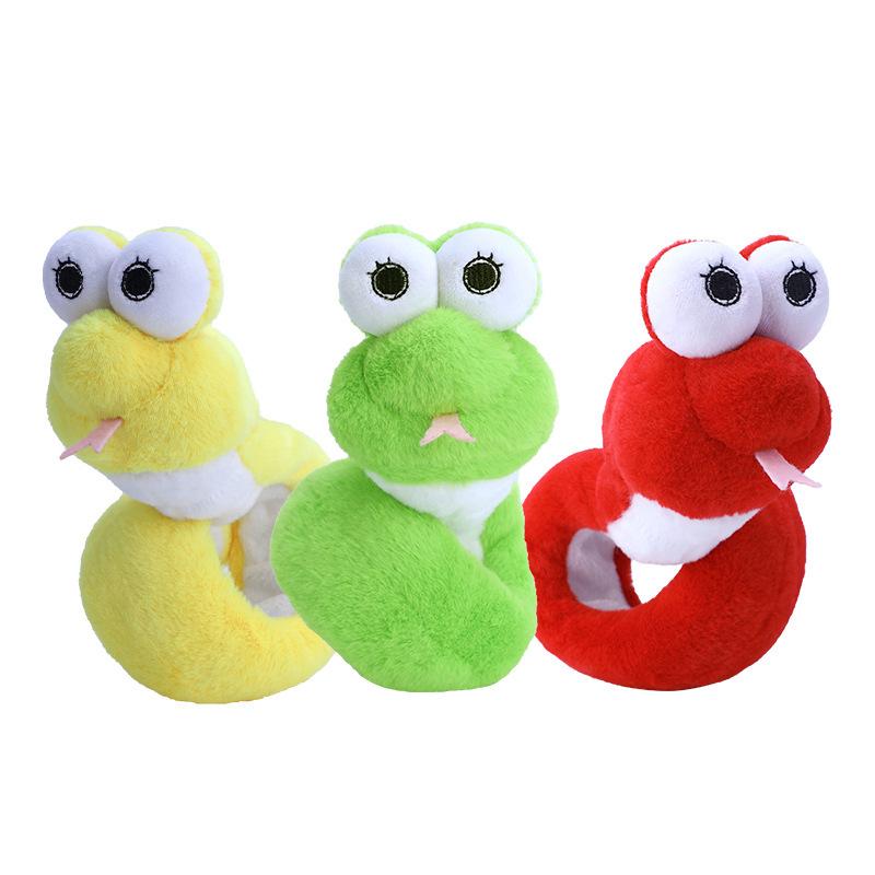 Cute Little Snake Popping Circle Plush Toy Adult Children Holiday Gift Bracelet Decorative Doll Birthday Gift