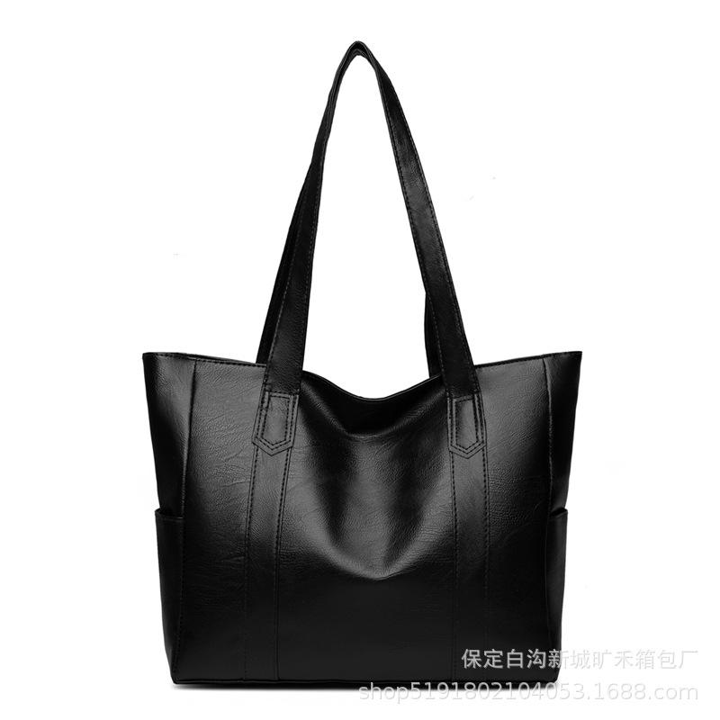 Ladies bag new casual shoulder bag light texture large capacity middle-aged mother bag PU leather handbag