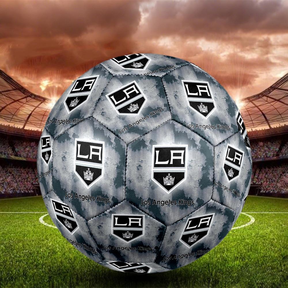 Los Angeles Kings Indoor Soccer Ball Size 5 Colorful All Ages Machine Stitched PVC Competition Ready Durable High-Bounce