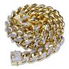 14mm 3D Zircon Hip-Hop Cuban Chain & Water Wave Bracelet for Men