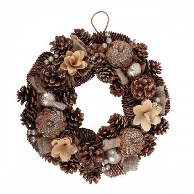 Hessian Leaves Wreath