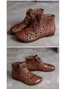2025 Summer Women's High-Top Slip-On Cowhide Sandals - Comfortable Flat Soles