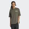 VERBIAGE T Shirts Men's Strata Olive Green Crew Neck Moderate