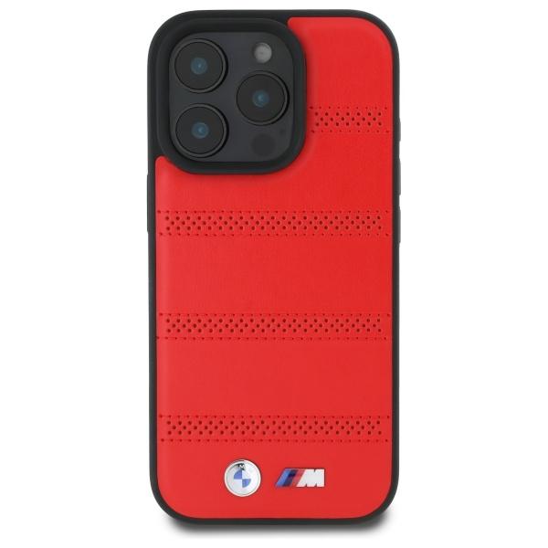 Bmw Bmhmp16X23Puspr Iphone 16 Pro Max    6.9 Czerwony/Red Hardcase M Perforated And Stitched Line Magsafe