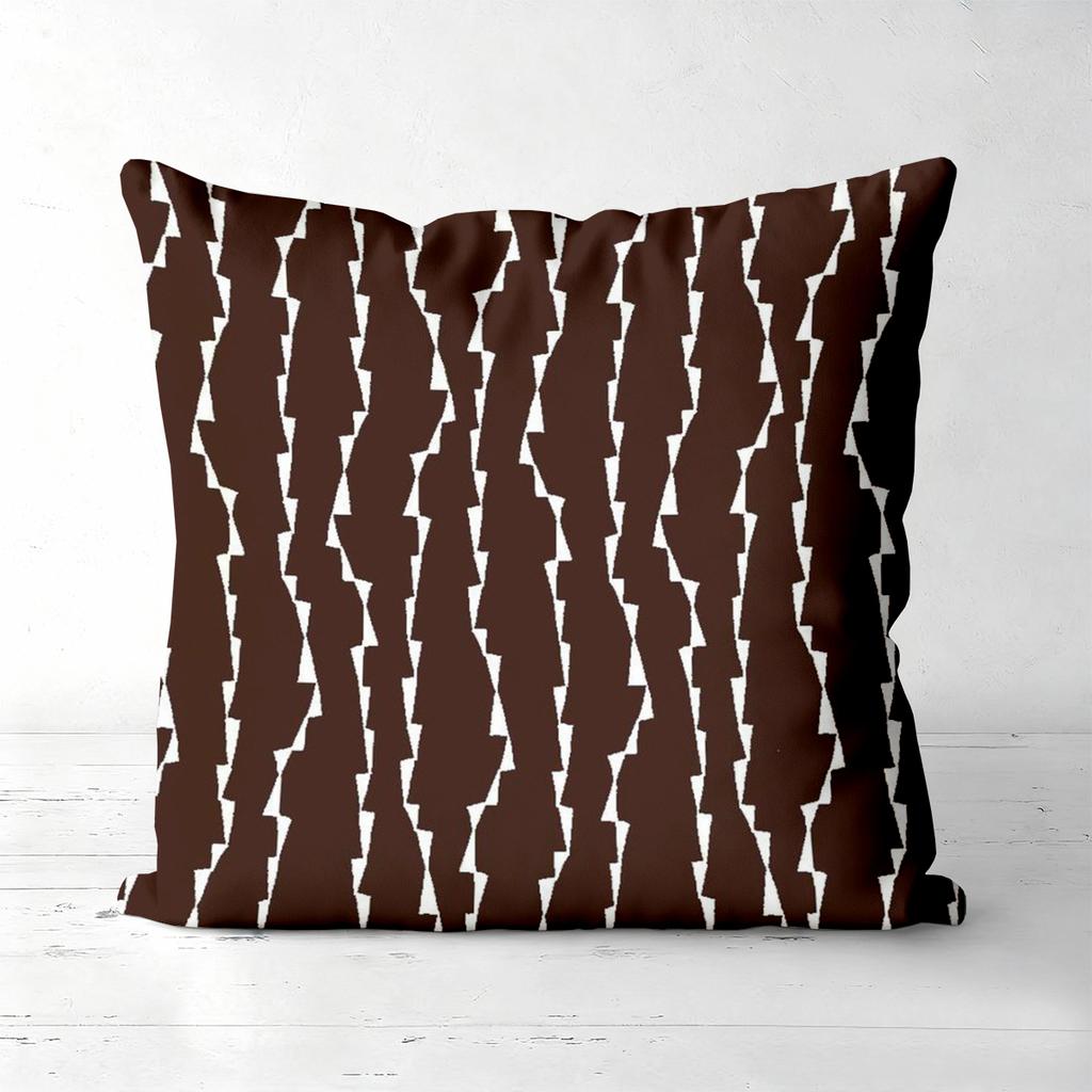 Pieces Brown Geometric Farmhouse Pillow Covers Polyester Sofa Decorative Cushion Cov Headboard Pillow (Without Pillow Core