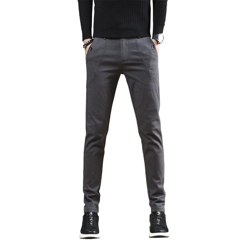Spring And Autumn New Versatile Casual Pants Fashionable Business Straight Leg Small Foot Slim Fit Elastic Men'S Casual Sports Pants