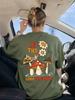 Mushroom Let The Good Thing Printing T-Shirts Women Basics Loose Short Sleeve Tops O-Neck Soft T Shirts Summer Womans Clothes