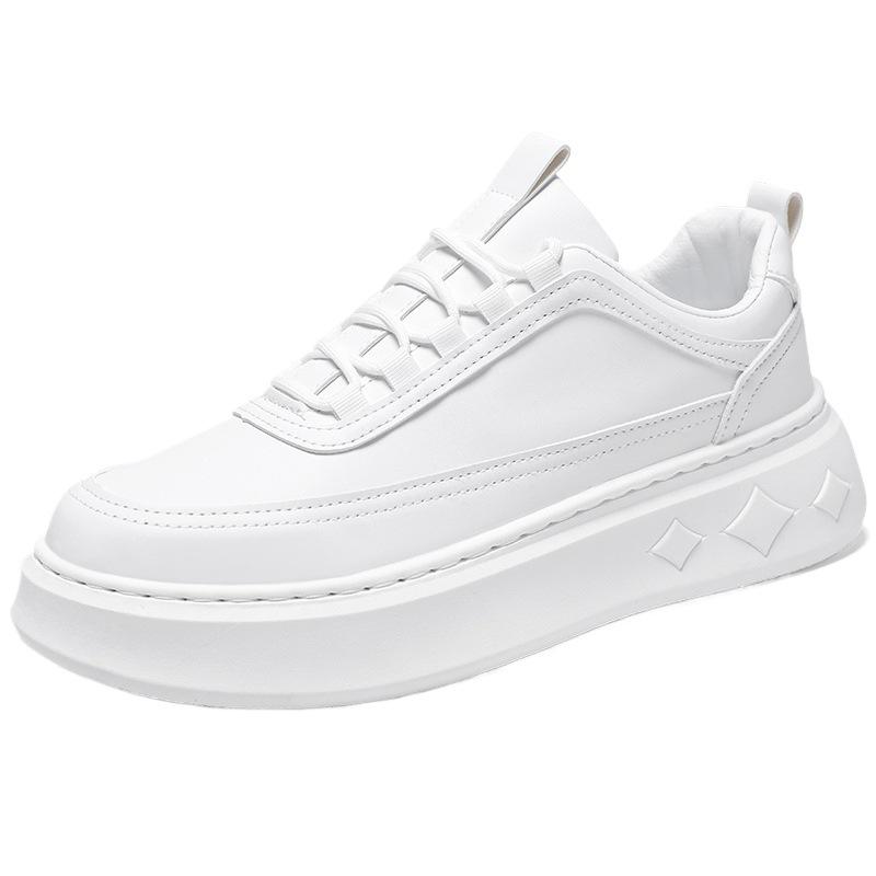 2025 spring new men's shoes breathable trend versatile board shoes inner height increase platform casual shoes sports white shoes men
