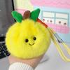 Soft Filled Orange Plush Keychain Furry Texture Simulation Food Toy  Backpack Decor