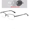 0 -0.5 -0.75 To -4.0 Half Frame Square Prescription Spectacles Men Semi-Rimless Presbyopic Eyeglasses Man 0 +0.5 To +4.0