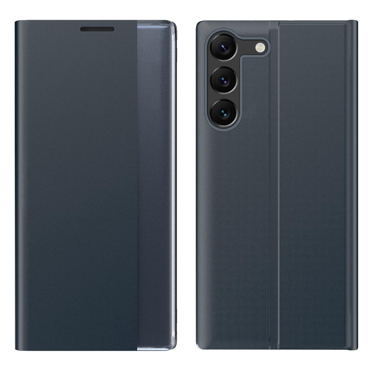 

For Samsung Galaxy S24 Case View Window Scratch-Resistant PU Leather Flip Stand Phone Protector Sapphire