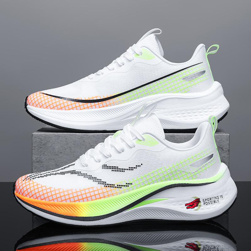 

Беговые кроссовки, спортивная обувь, амортизация для соревнований, сверхлегкие беговые кроссовки с карбоновой пластиной для соревнований, дышащие, верх из сетки с технологией Flyknit 44