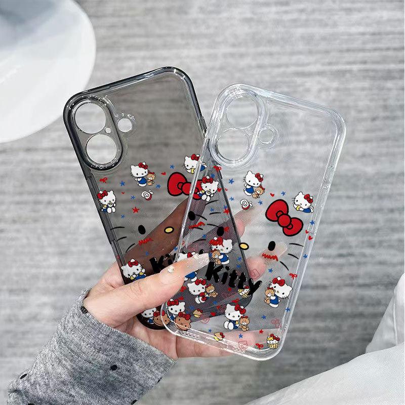 Hello Kitty Transparent Phone Case for iPhone 17/16 Pro Max/15 Pro/13/14
