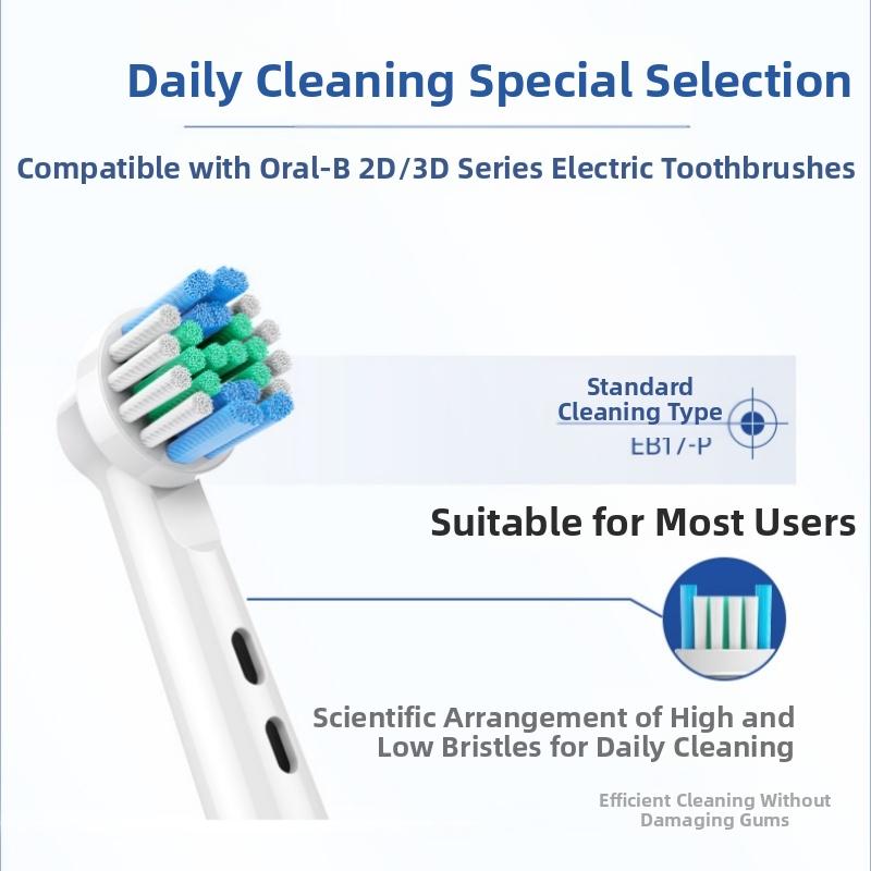 4 Stück Elektrische Zahnbürsten-Ersatzköpfe für Oral-B Zahnbürstenköpfe Weiche Borsten Zahnbürstenkopf Mundreinigungspflege EB-17P