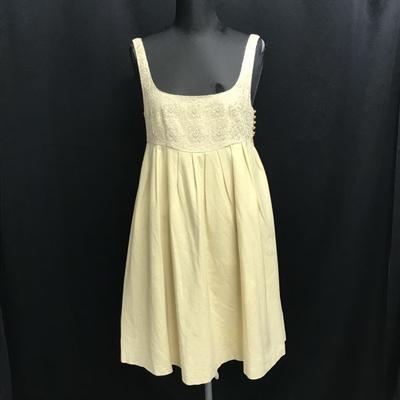 JILL STUART Made In Japan Sleeveless Flared Mini Dress Women’s Size 2 M Yellow(USED)