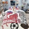 Homewish Sports Theme Duvet Cover Set For Boys Girls Basketball Ice Hockey Bedding Set Football Soccer Bedroom Set Room Decor