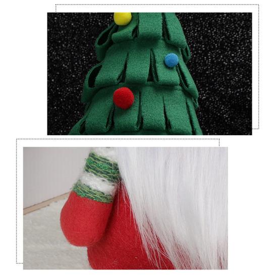 Christmas Dwarf Faceless Old Figurine Creative Fireplace Ornament Festive Family Gnome Decoration for Fireplace Table Center TV Stand